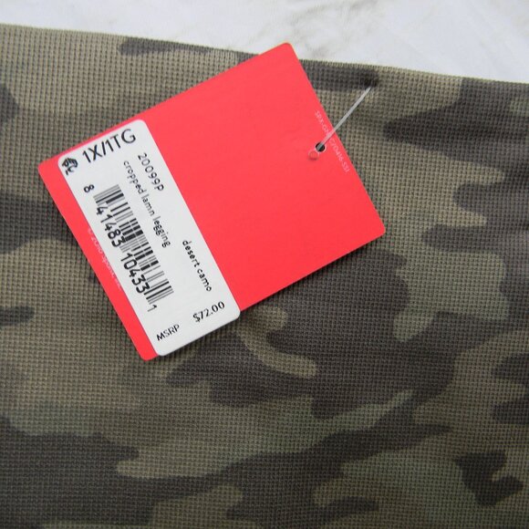 NWT SPANX DESERT CAMO CROPPED LAMN LEGGING PULL-ON SZ 1X - Picture 3 of 5